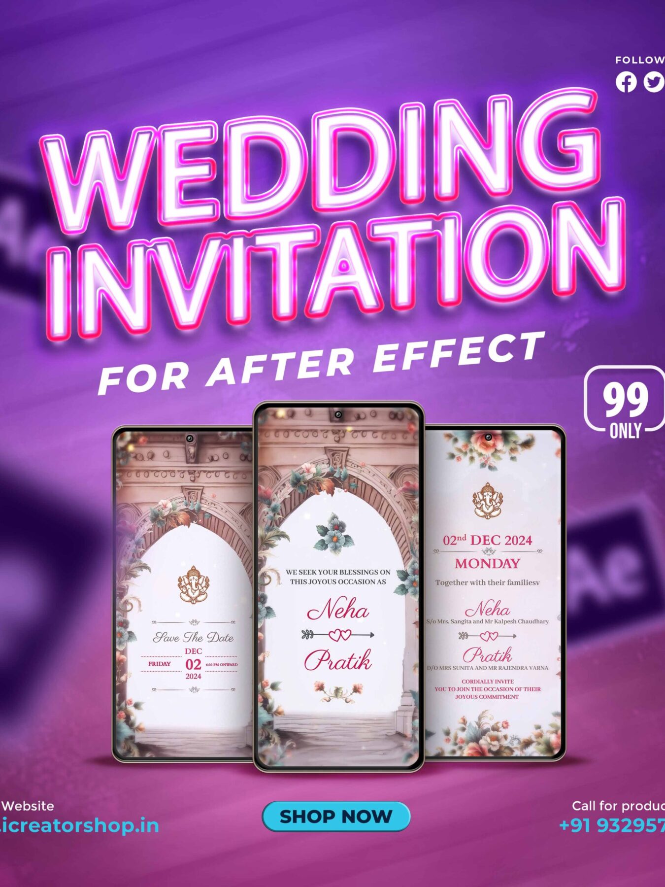 Wedding Invitation templets for After Effect 02