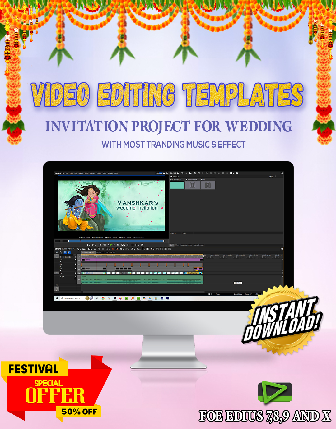 Edius Wedding invitation Project E-10