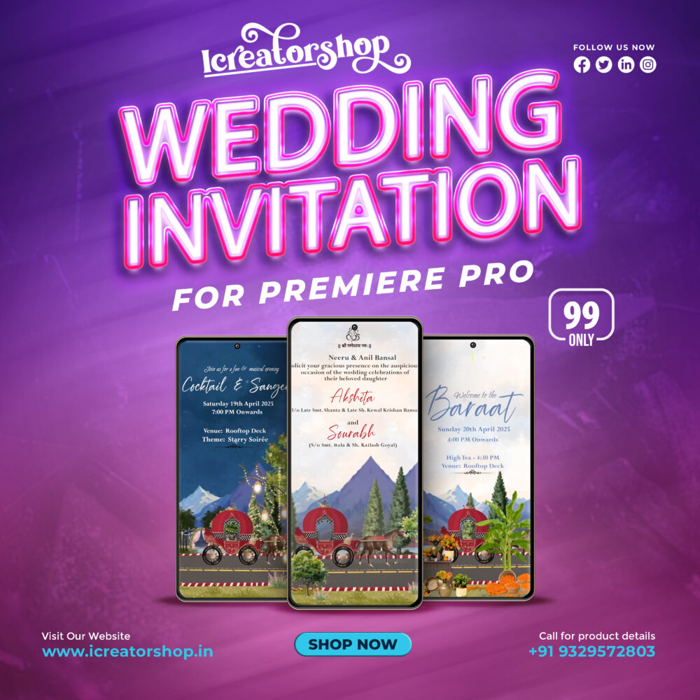 New Wedding Invitation templets for Premiere Pro 2026