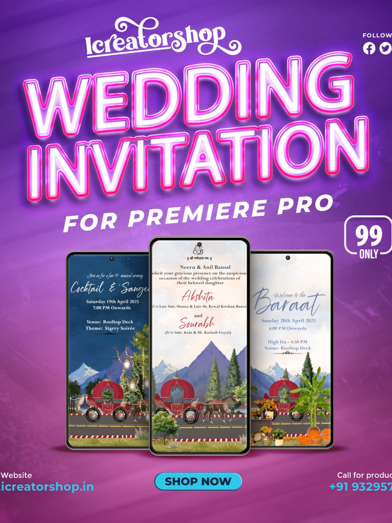 New Wedding Invitation templets for Premiere Pro 2026
