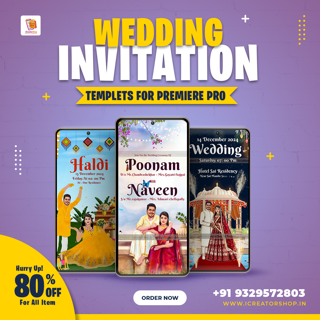 Elegant Wedding Invitation Premiere Pro Template ZX01