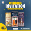 Modern Digital Wedding Invitation Template – ZX04