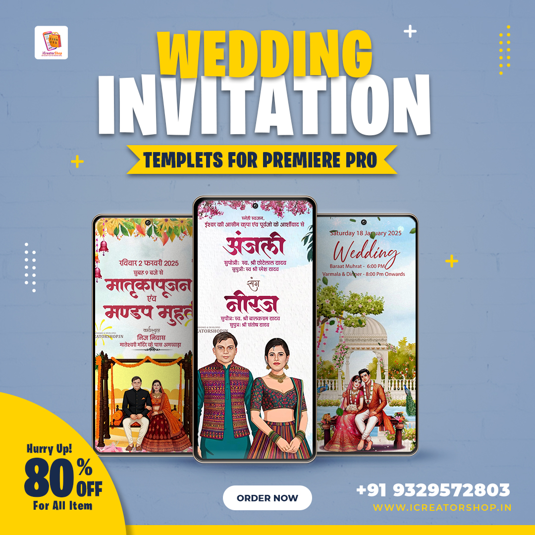 Luxury Wedding Invitation Video Project for Premiere Pro – ZX006