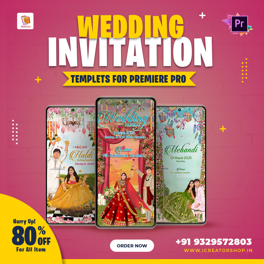 Caricuter Wedding Invitation Premiere Pro Template – ZX07