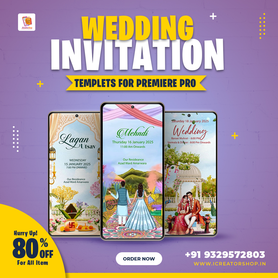 Animated Wedding Invitation Template –ZX08