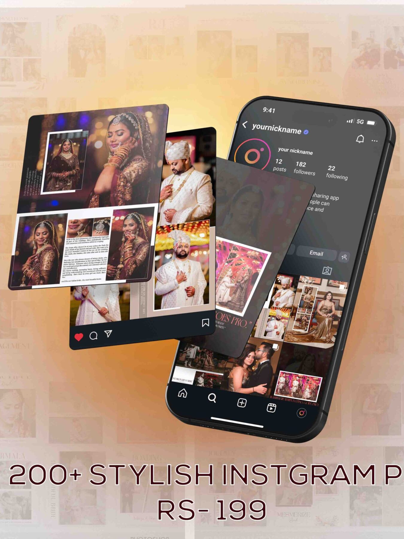 Stylish 200+ Instagram PSD Templates – Mega Creative Bundle